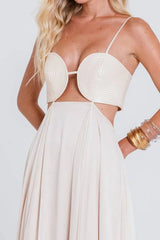 VESTIDO VIVARA AREIA